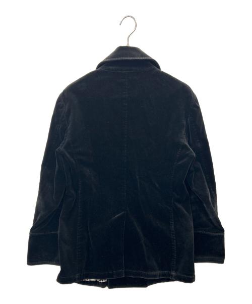 BURBERRY BLACK LABEL（バーバリーブラックレーベル）BURBERRY BLACK LABEL (バーバリーブラックレーベル) BURBERRY BLACK LABEL　ベロアナポレオンコート ブラック サイズ:Ｍの古着・服飾アイテム