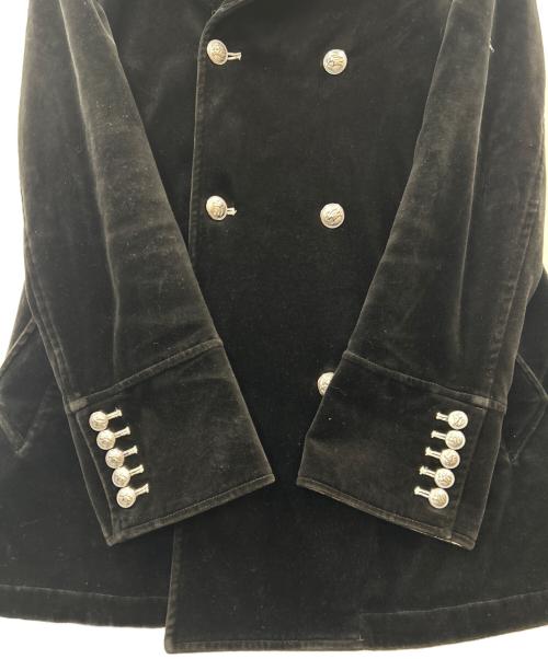 BURBERRY BLACK LABEL（バーバリーブラックレーベル）BURBERRY BLACK LABEL (バーバリーブラックレーベル) BURBERRY BLACK LABEL　ベロアナポレオンコート ブラック サイズ:Ｍの古着・服飾アイテム