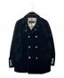 BURBERRY BLACK LABEL（バーバリーブラックレーベル）の古着「BURBERRY BLACK LABEL　ベロアナポレオンコート」｜ブラック