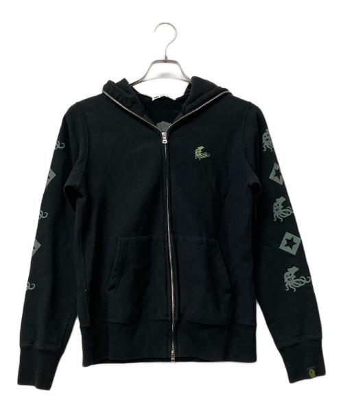 A BATHING APE（アベイシングエイプ）A BATHING APE (アベイシングエイプ) ジップアップパーカー ブラック サイズ:Sの古着・服飾アイテム