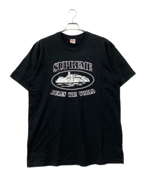 SUPREME（シュプリーム）SUPREME (シュプリーム) Corteiz (コーテイズ) 半袖カットソー　Ｒules The World Tee ブラック サイズ:Lの古着・服飾アイテム