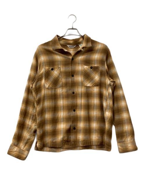 FIVE BROTHER（ファイブブラザー）FIVE BROTHER (ファイブブラザー) ワークシャツ　オンブレーチェック オレンジ サイズ:Lの古着・服飾アイテム