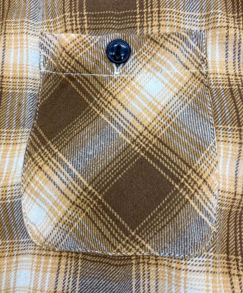FIVE BROTHER（ファイブブラザー）FIVE BROTHER (ファイブブラザー) ワークシャツ　オンブレーチェック オレンジ サイズ:Lの古着・服飾アイテム