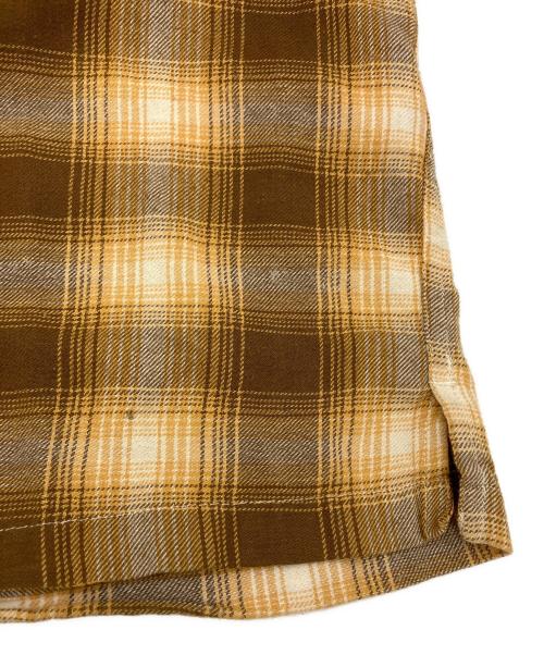 FIVE BROTHER（ファイブブラザー）FIVE BROTHER (ファイブブラザー) ワークシャツ　オンブレーチェック オレンジ サイズ:Lの古着・服飾アイテム
