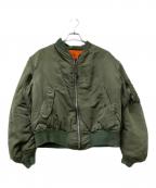 ALPHAアルファ）の古着「MA-1ジャケット　90’s 」｜セージグリーン