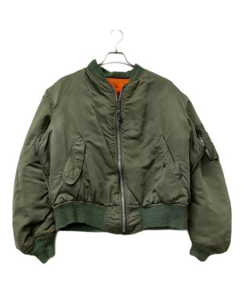 ALPHA（アルファ）ALPHA (アルファ) MA-1ジャケット　90’s  セージグリーン サイズ:Lの古着・服飾アイテム