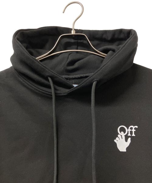 OFFWHITE（オフホワイト）OFFWHITE (オフホワイト) MARKER SLIM HOODIE（マーカー プリント スウェット プルオーバーパーカー） ブラック サイズ:XLの古着・服飾アイテム