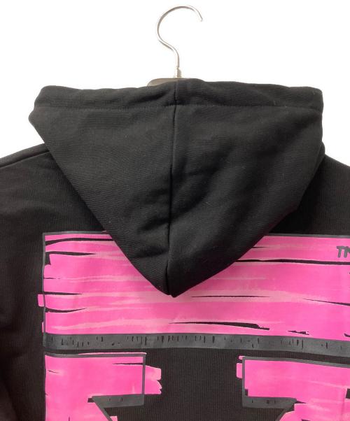 OFFWHITE（オフホワイト）OFFWHITE (オフホワイト) MARKER SLIM HOODIE（マーカー プリント スウェット プルオーバーパーカー） ブラック サイズ:XLの古着・服飾アイテム