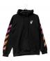 OFFWHITE（オフホワイト）の古着「MARKER SLIM HOODIE（マーカー プリント スウェット プルオーバーパーカー）」｜ブラック