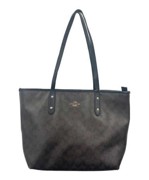 COACH（コーチ）COACH (コーチ) シグネチャー　COACH　トートバッグ ブラウンの古着・服飾アイテム