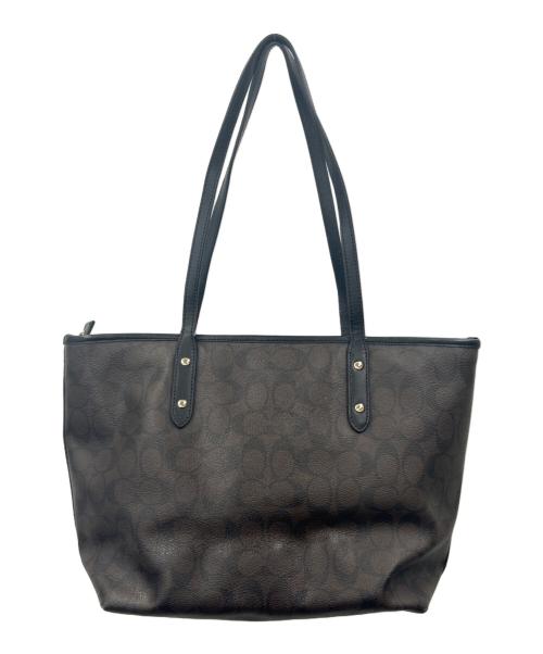 COACH（コーチ）COACH (コーチ) シグネチャー　COACH　トートバッグ ブラウンの古着・服飾アイテム