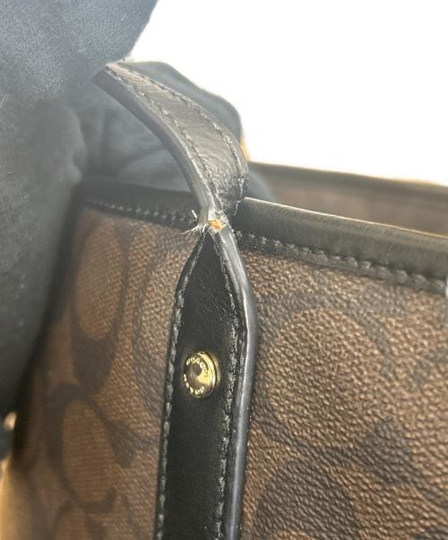 COACH（コーチ）COACH (コーチ) シグネチャー　COACH　トートバッグ ブラウンの古着・服飾アイテム