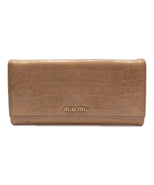 MIU MIU（ミュウミュウ）MIU MIU (ミュウミュウ) 長財布 ピンクの古着・服飾アイテム