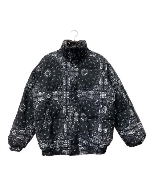 uaboni（ユアボニ）uaboni (ユアボニ) ダウンジャケット　ペイズリ― ブラック サイズ:SIZE 48の古着・服飾アイテム