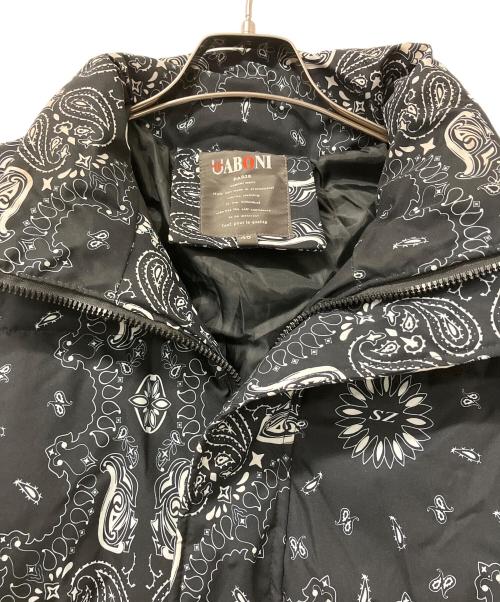 uaboni（ユアボニ）uaboni (ユアボニ) ダウンジャケット　ペイズリ― ブラック サイズ:SIZE 48の古着・服飾アイテム
