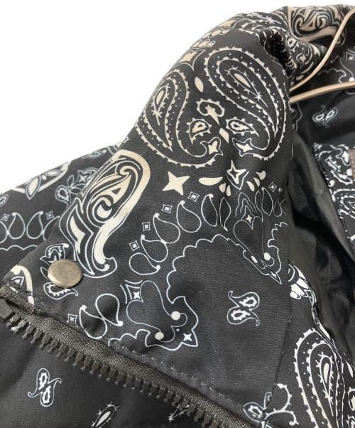 uaboni（ユアボニ）uaboni (ユアボニ) ダウンジャケット　ペイズリ― ブラック サイズ:SIZE 48の古着・服飾アイテム