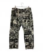 SUPREMEシュプリーム）の古着「ロングパンツ 18SS Vibrations Corduroy Pants」｜ブラック×ホワイト