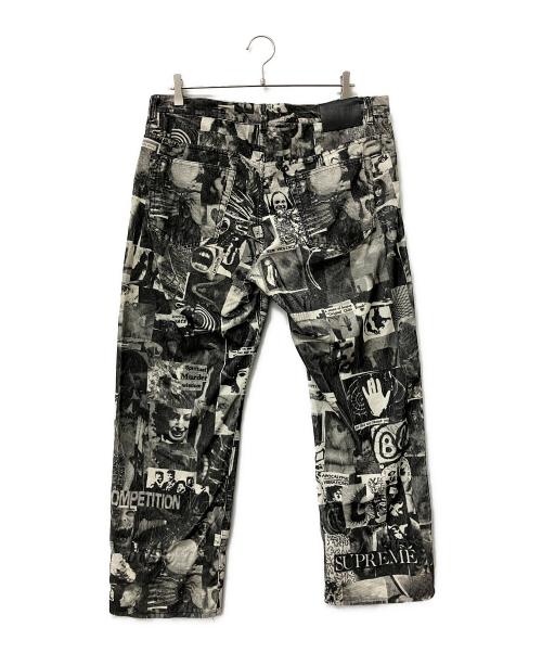 SUPREME（シュプリーム）SUPREME (シュプリーム) ロングパンツ 18SS Vibrations Corduroy Pants ブラック×ホワイト サイズ:34の古着・服飾アイテム