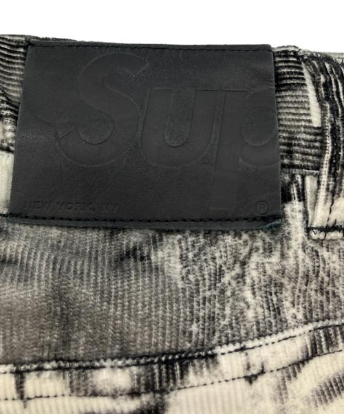 SUPREME（シュプリーム）SUPREME (シュプリーム) ロングパンツ 18SS Vibrations Corduroy Pants ブラック×ホワイト サイズ:34の古着・服飾アイテム