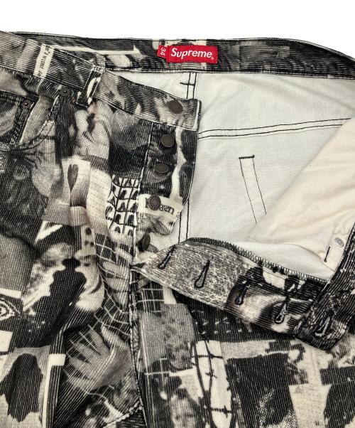 SUPREME（シュプリーム）SUPREME (シュプリーム) ロングパンツ 18SS Vibrations Corduroy Pants ブラック×ホワイト サイズ:34の古着・服飾アイテム
