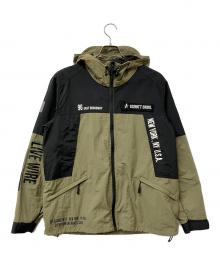 SCHOTT BROS.（ショットブロス）の古着「ナイロンジャケット REFLECTOR FIELD JACKET」｜ブラック×グリーン