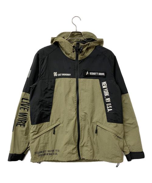 SCHOTT BROS.（ショットブロス）SCHOTT BROS. (ショットブロス) ナイロンジャケット REFLECTOR FIELD JACKET ブラック×グリーン サイズ:Mの古着・服飾アイテム
