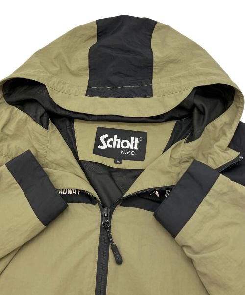 SCHOTT BROS.（ショットブロス）SCHOTT BROS. (ショットブロス) ナイロンジャケット REFLECTOR FIELD JACKET ブラック×グリーン サイズ:Mの古着・服飾アイテム