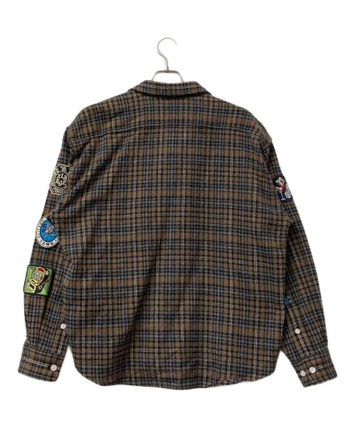 X-LARGE（エクストララージ）X-LARGE (エクストララージ) フランネルシャツ　チェック ブラウン サイズ:Sの古着・服飾アイテム