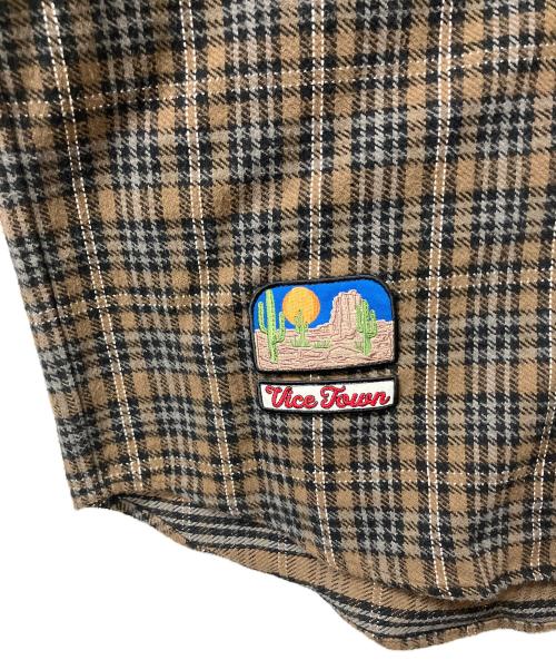 X-LARGE（エクストララージ）X-LARGE (エクストララージ) フランネルシャツ　チェック ブラウン サイズ:Sの古着・服飾アイテム