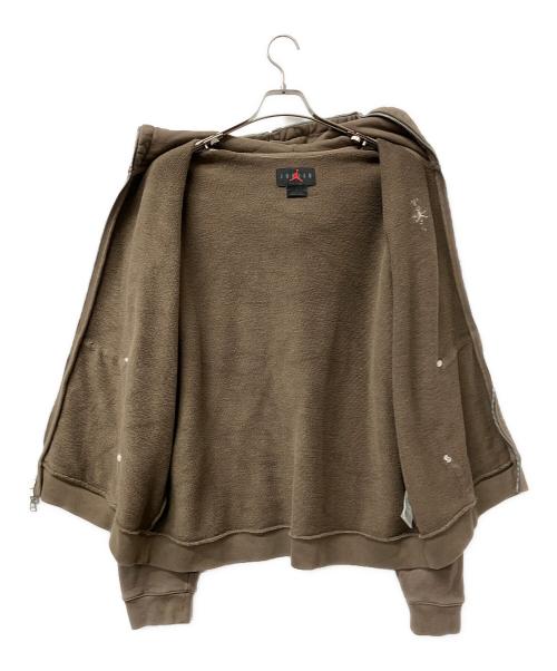 NIKE JORDAN（ナイキ ジョーダン）NIKE JORDAN (ナイキ ジョーダン) Travis Scott (トラヴィススコット) ジップパーカー Fullzip Hoodie ブラウン サイズ:Mの古着・服飾アイテム