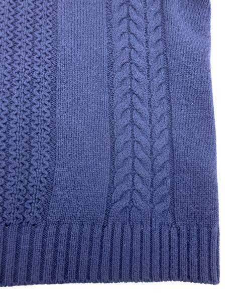 Bottt（ボット）Bottt (ボット) ケーブルニット ジップカーディガン ネイビー サイズ:Lの古着・服飾アイテム