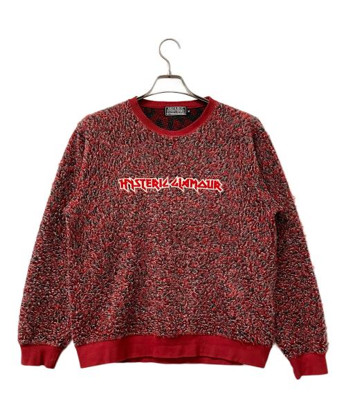 Hysteric Glamour（ヒステリックグラマー）Hysteric Glamour (ヒステリックグラマー) 厚手ニット METAL LOGO刺繍 プルオーバー レッド サイズ:Mの古着・服飾アイテム