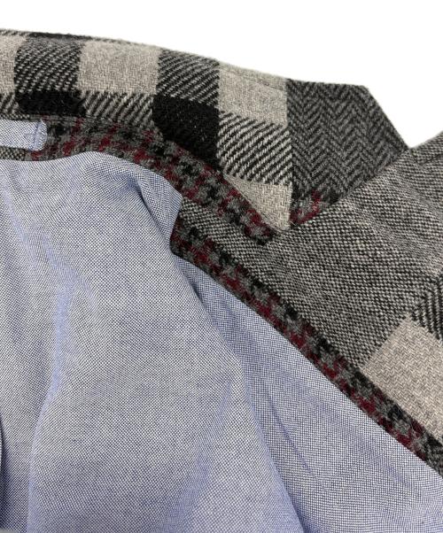BEAMS（ビームス）BEAMS (ビームス) パッチワークチェック ウール テーラードジャケット ブラック サイズ:Sの古着・服飾アイテム