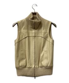 LOUIS VUITTON（ルイ ヴィトン）の古着「ラムレザーベスト」｜カーキ