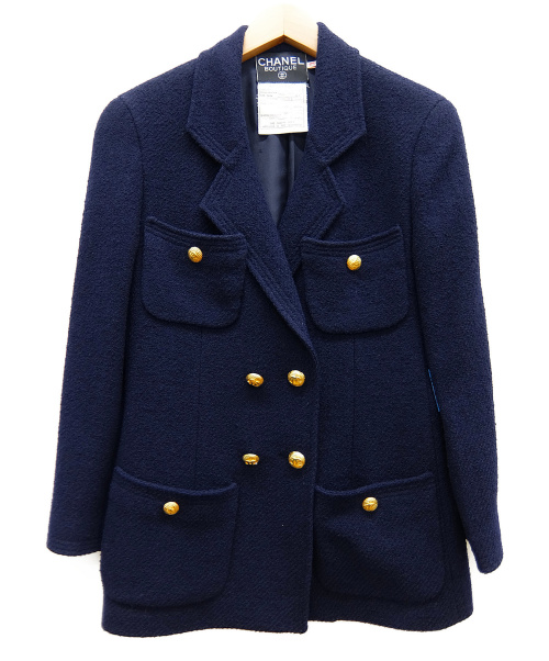 CHANEL（シャネル）CHANEL (シャネル) トラベルジャケット ネイビー サイズ:38の古着・服飾アイテム