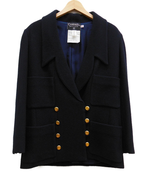 CHANEL（シャネル）CHANEL (シャネル) ダブルブレストジャケット ネイビー サイズ:36 秋冬物の古着・服飾アイテム