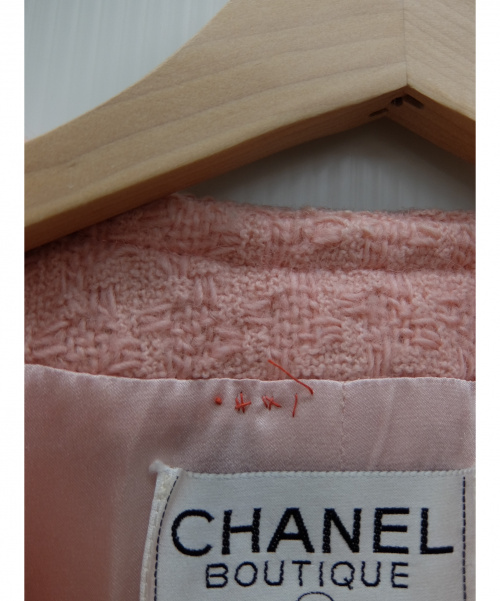 CHANEL（シャネル）CHANEL (シャネル) ウールセットアップ ライトピンク サイズ:38の古着・服飾アイテム