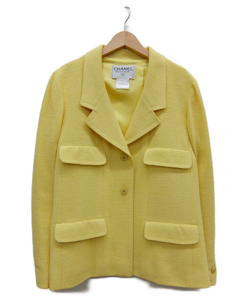 CHANEL（シャネル）CHANEL (シャネル) ウールセットアップ イエロー サイズ:42の古着・服飾アイテム