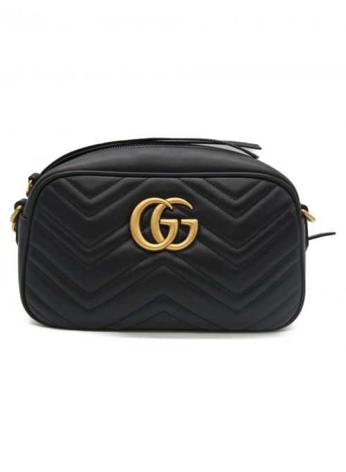 GUCCI（グッチ）GUCCI (グッチ) チェーンショルダーバッグ ブラック サイズ:- GGマーモント 447632 520981の古着・服飾アイテム