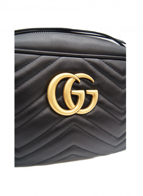 GUCCI（グッチ）GUCCI (グッチ) チェーンショルダーバッグ ブラック サイズ:- GGマーモント 447632 520981の古着・服飾アイテム