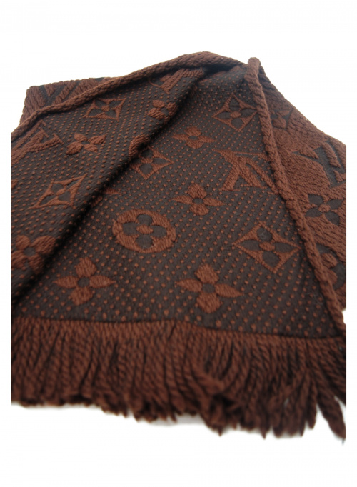 LOUIS VUITTON（ルイ ヴィトン）LOUIS VUITTON (ルイヴィトン) エシャルプ・ロゴマニア ブラウンの古着・服飾アイテム