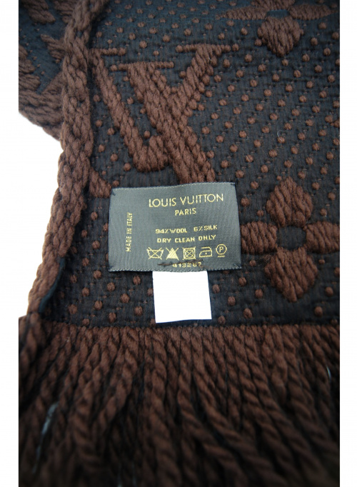 LOUIS VUITTON（ルイ ヴィトン）LOUIS VUITTON (ルイヴィトン) エシャルプ・ロゴマニア ブラウンの古着・服飾アイテム