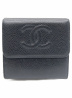 CHANEL（シャネル）の古着「3つ折り財布」｜ブラック
