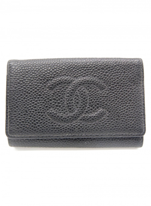 CHANEL（シャネル）CHANEL (シャネル) キーケース ブラック サイズ:- キャビアスキン 6415144の古着・服飾アイテム