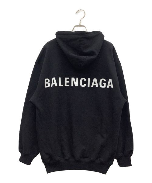 BALENCIAGA（バレンシアガ）BALENCIAGA (バレンシアガ) スウェットプルオーバーパーカー ブラック サイズ:XSの古着・服飾アイテム