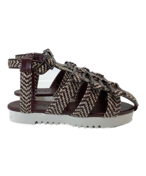 MUVEIL（ミュベール）MUVEIL (ミュベール) リボンサンダル ブラウン サイズ:37の古着・服飾アイテム