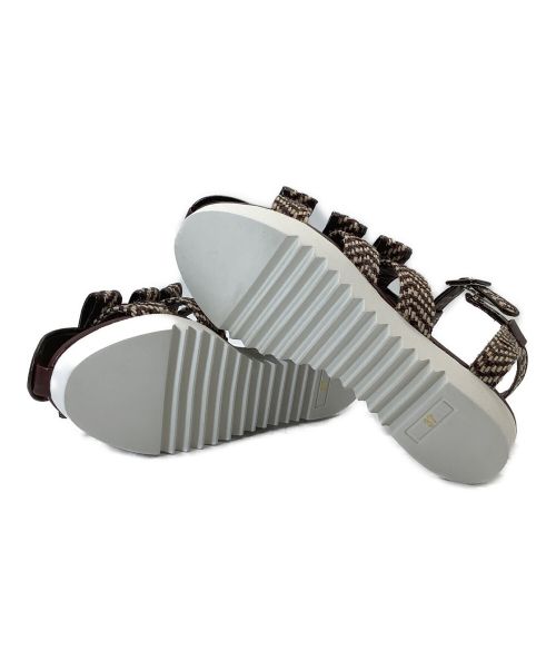 MUVEIL（ミュベール）MUVEIL (ミュベール) リボンサンダル ブラウン サイズ:37の古着・服飾アイテム