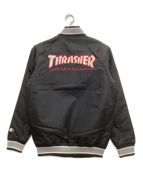 THRASHER（スラッシャー）THRASHER (スラッシャー) バーシティジャケット ブラック サイズ:Sの古着・服飾アイテム