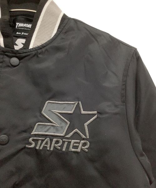 THRASHER（スラッシャー）THRASHER (スラッシャー) バーシティジャケット ブラック サイズ:Sの古着・服飾アイテム