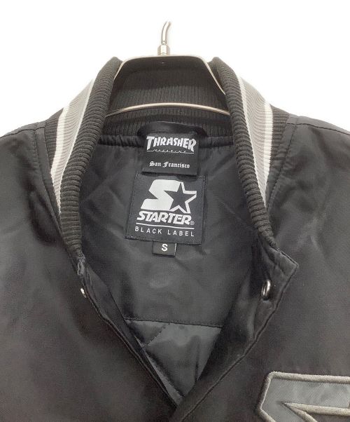 THRASHER（スラッシャー）THRASHER (スラッシャー) バーシティジャケット ブラック サイズ:Sの古着・服飾アイテム